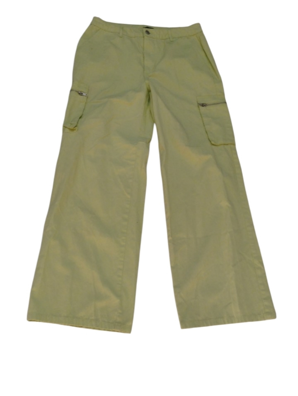 Forever 21 Wide Leg Cargo Pants Light Green SZ L
